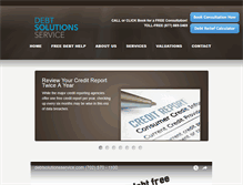 Tablet Screenshot of debtsolutionsservice.com